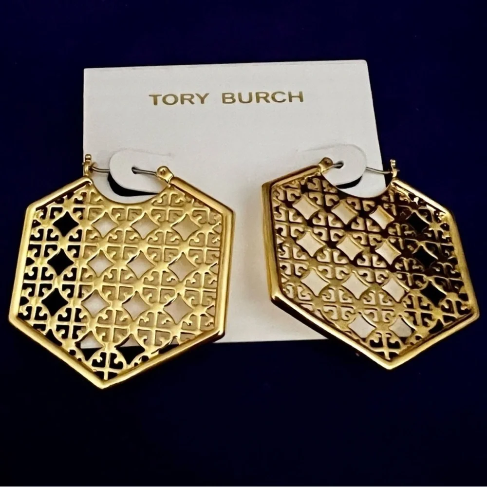 🆕 Tory Burch Authentic Hexagon Earrings At Awesome Prices To Buy Now & Save
